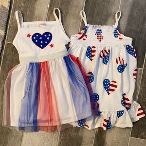 Pair of little girls dresses, both size 4T